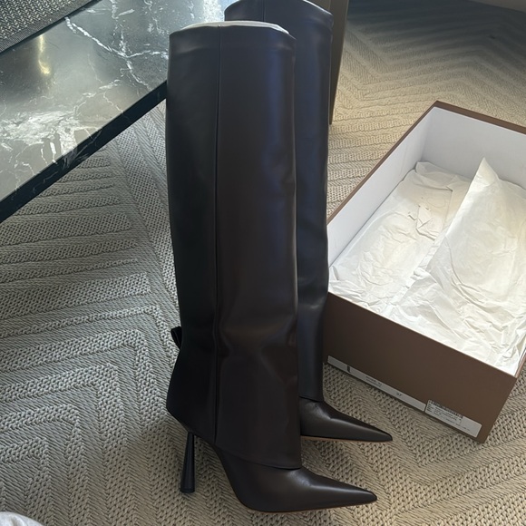 NWT - GIA BORGHINI ROSIE 31 Chocolate Knee High Boots (Size: 37, US 7) - Picture 10 of 13